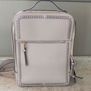 Calpak Light Pink Backpack with Woven-Edge Detail